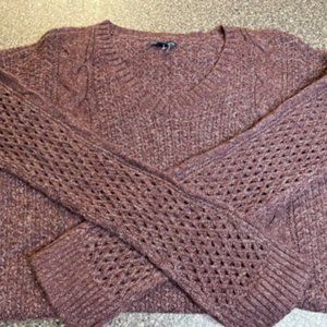 American Eagle Cable Knit Sweater Dress - Maroon